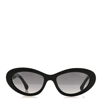 Chanel Acetate Lambskin Cat Eye Sunglasses 5538-Q-A Black Multicolor 2 of 8