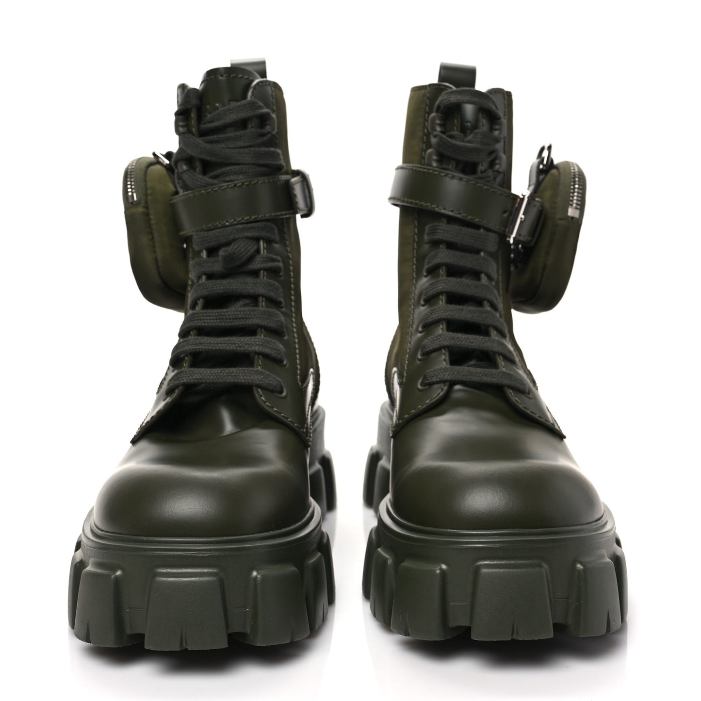 Spazzolato Rois Re-Nylon Metal Triangle Logo Mens Monolith Pouch Pocket 60mm Combat Boots 8 Militare