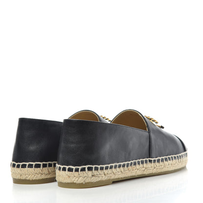 Chanel Calfskin Chain CC Espadrilles 39 Black 4 of 11