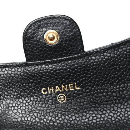 Chanel Caviar Quilted Flap Card Holder Wallet Black 8 of 9