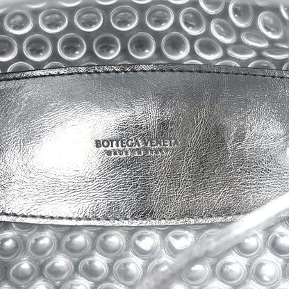 Bottega Veneta Metallic Fabric Bubble Wrap The Mini Pouch Silver 6 of 9