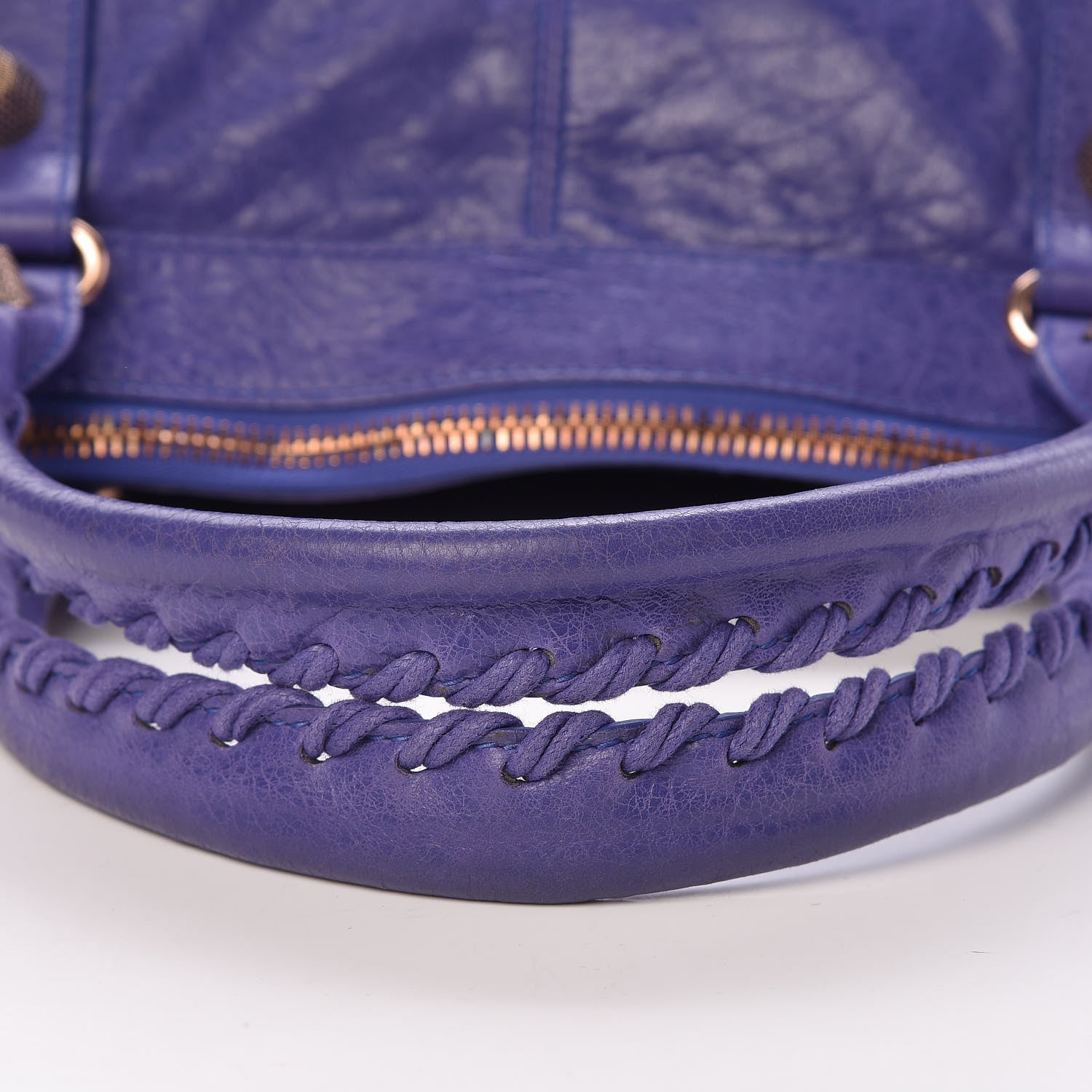 Balenciaga Agneau Giant 21 Rose Gold Hardware Weekender Bleu Lavande 13 of 14