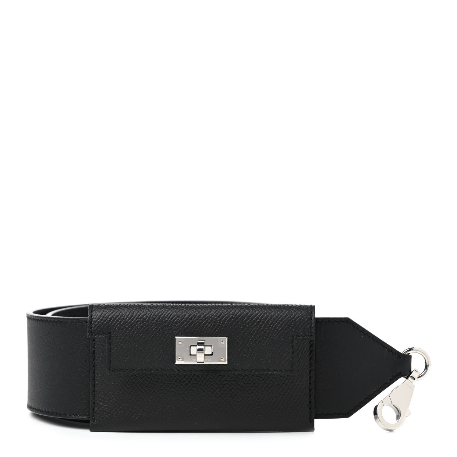 Hermes Swift Epsom Pocket Kelly Shoulder Strap Black 1 of 5