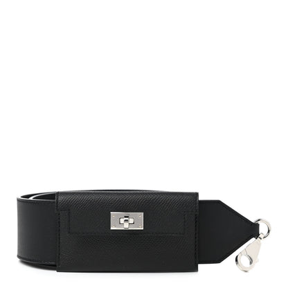 Hermes Swift Epsom Pocket Kelly Shoulder Strap Black 1 of 5