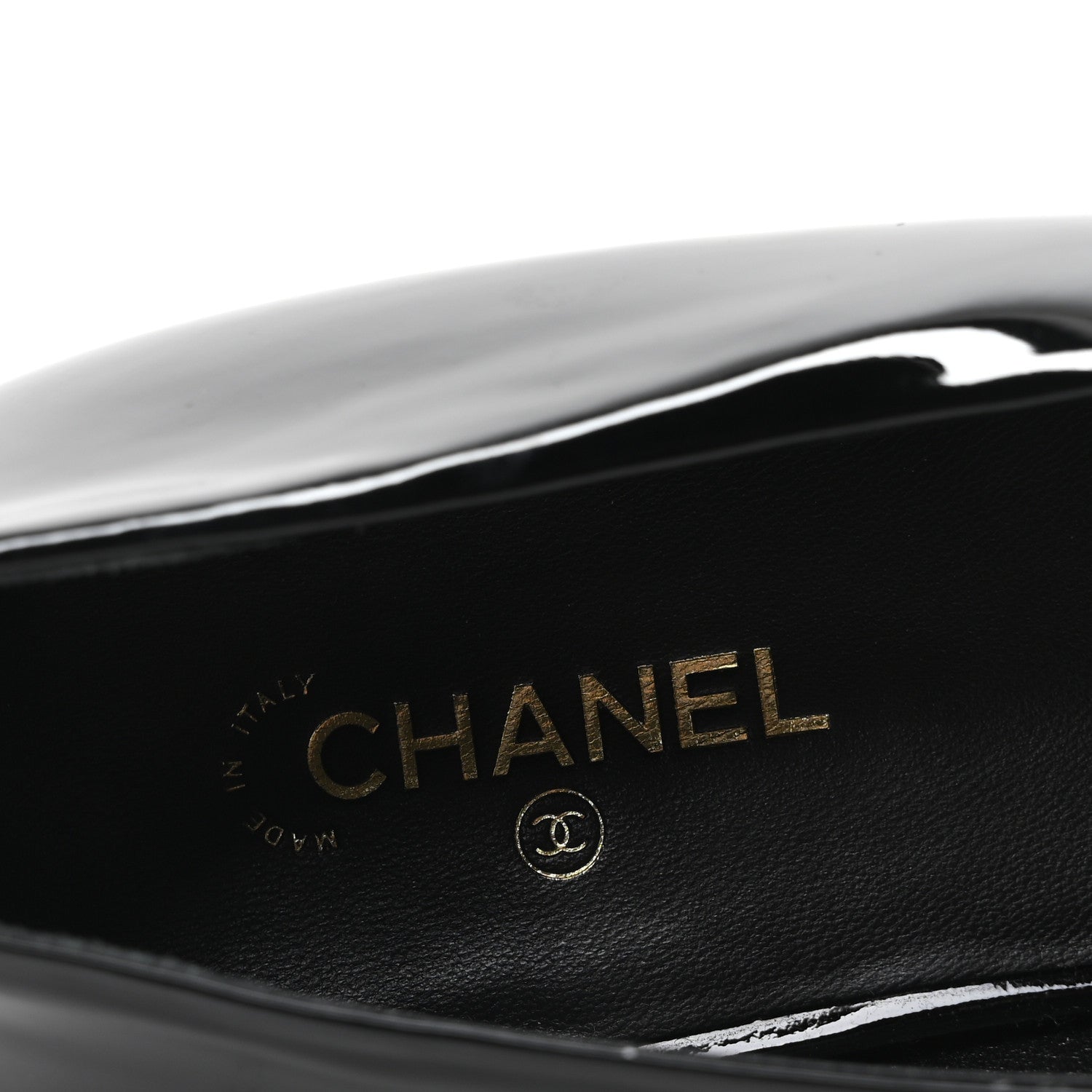 Chanel Patent Camellia Ballerina Flats  40 Black 8 of 9