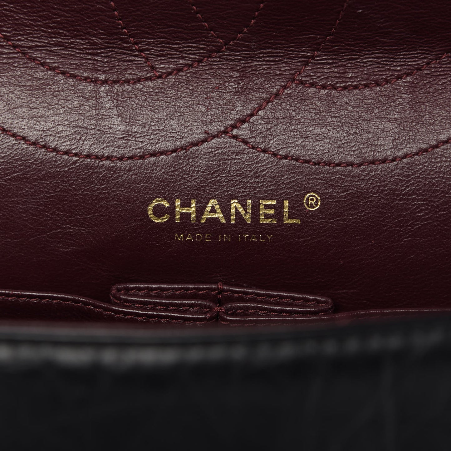 Aged Calfskin Quilted 2.55 Reissue 227 Flap Black