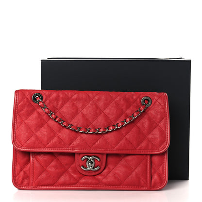 Chanel Caviar Quilted Large French Riviera Flap Red 10 of 10