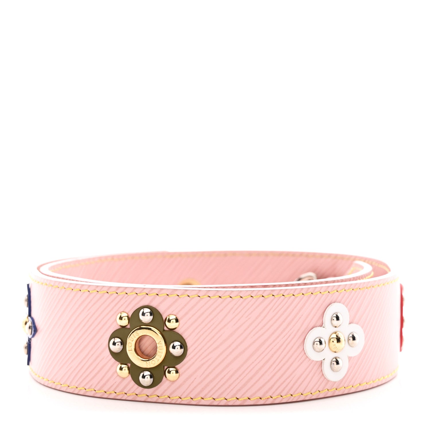 Louis Vuitton Epi Mechanical Flowers Bandouliere Shoulder Strap Rose Ballerine 2 of 5