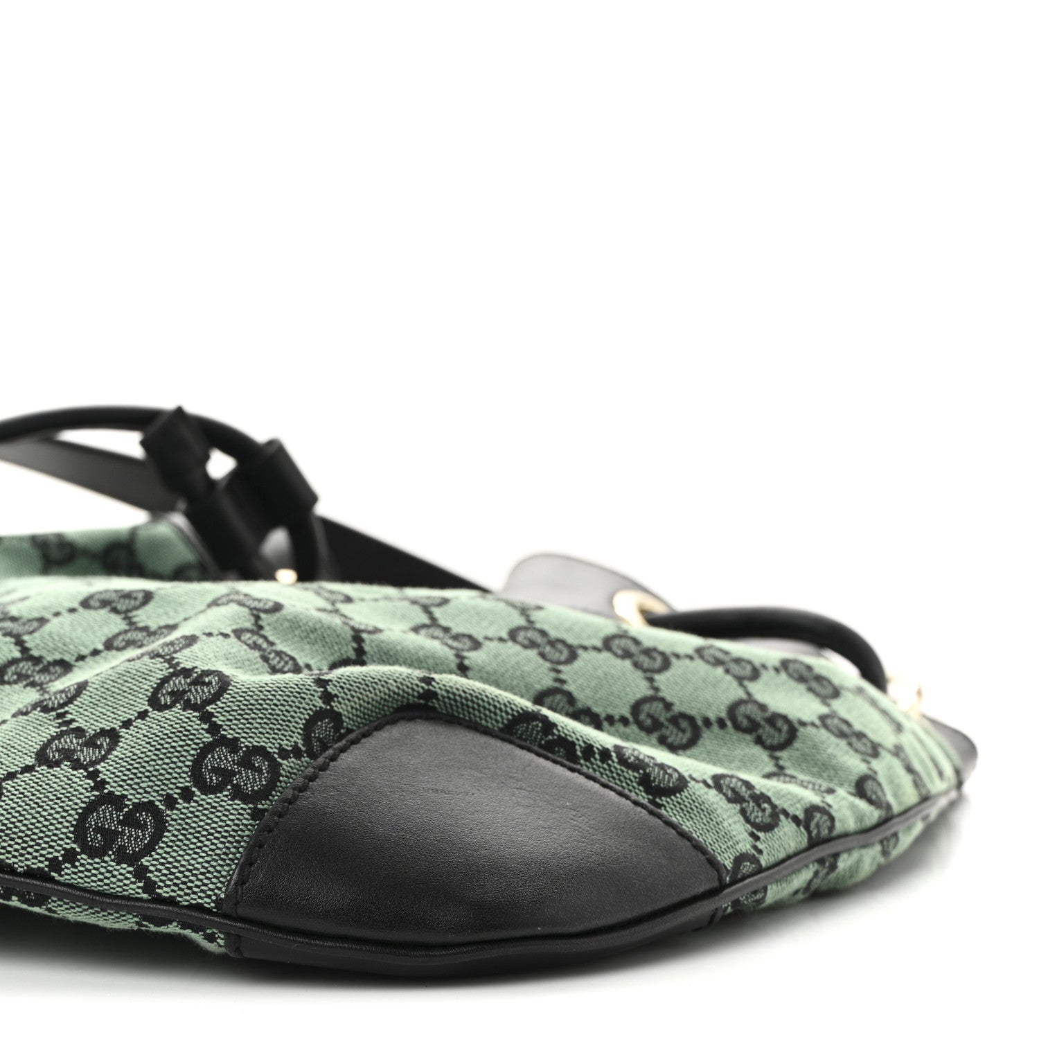 Gucci Monogram Drawstring Shoulder Bag Green 10 of 10