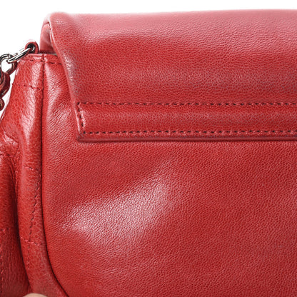 Chanel Lambskin Half Moon Wallet On Chain WOC Red 11 of 14