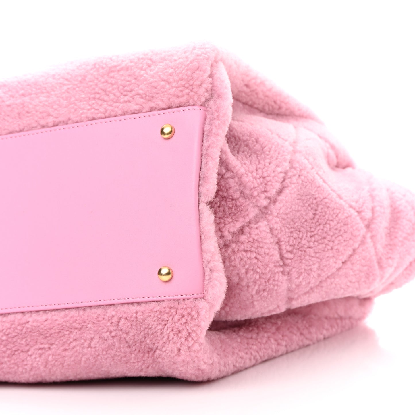 Shearling Lambskin Medium Deauville Tote Pink