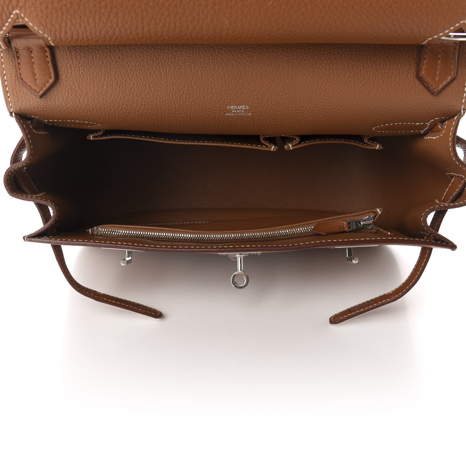 Hermes Taurillon Clemence Jypsiere 28 Gold 5 of 13