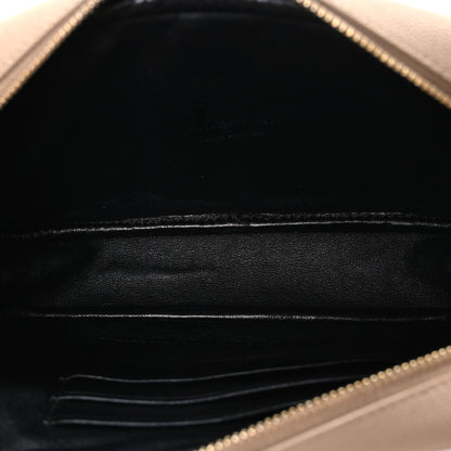 Saint Laurent Grain De Poudre Matelasse Monogram Mini Lou Camera Bag Dark Beige 5 of 10