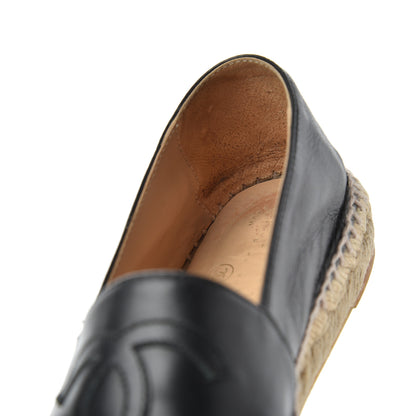 Chanel Lambskin CC Espadrilles 37 Black 25 of 27