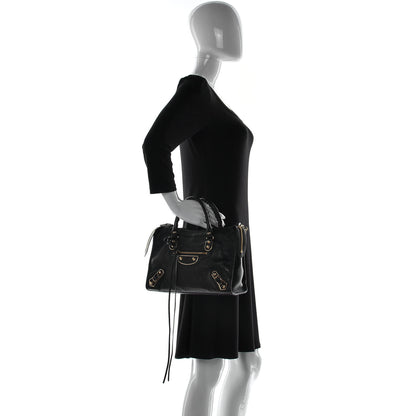 Balenciaga Chevre Gold Metallic Edge Hardware S City Black 3 of 14