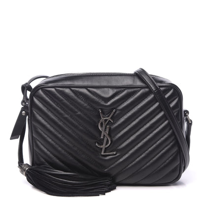 Saint Laurent Calfskin Matelasse Monogram Lou Camera Bag Black 1 of 9