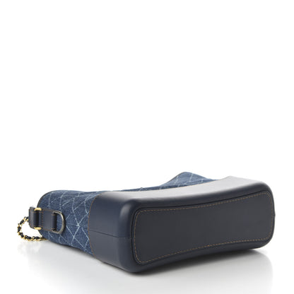Chanel Denim Calfskin Medium Gabrielle Hobo Blue 4 of 11