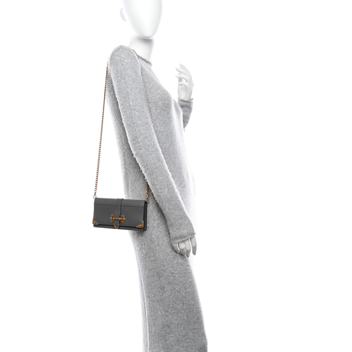 City Calfskin Saffiano Cahier Pochette Marmo