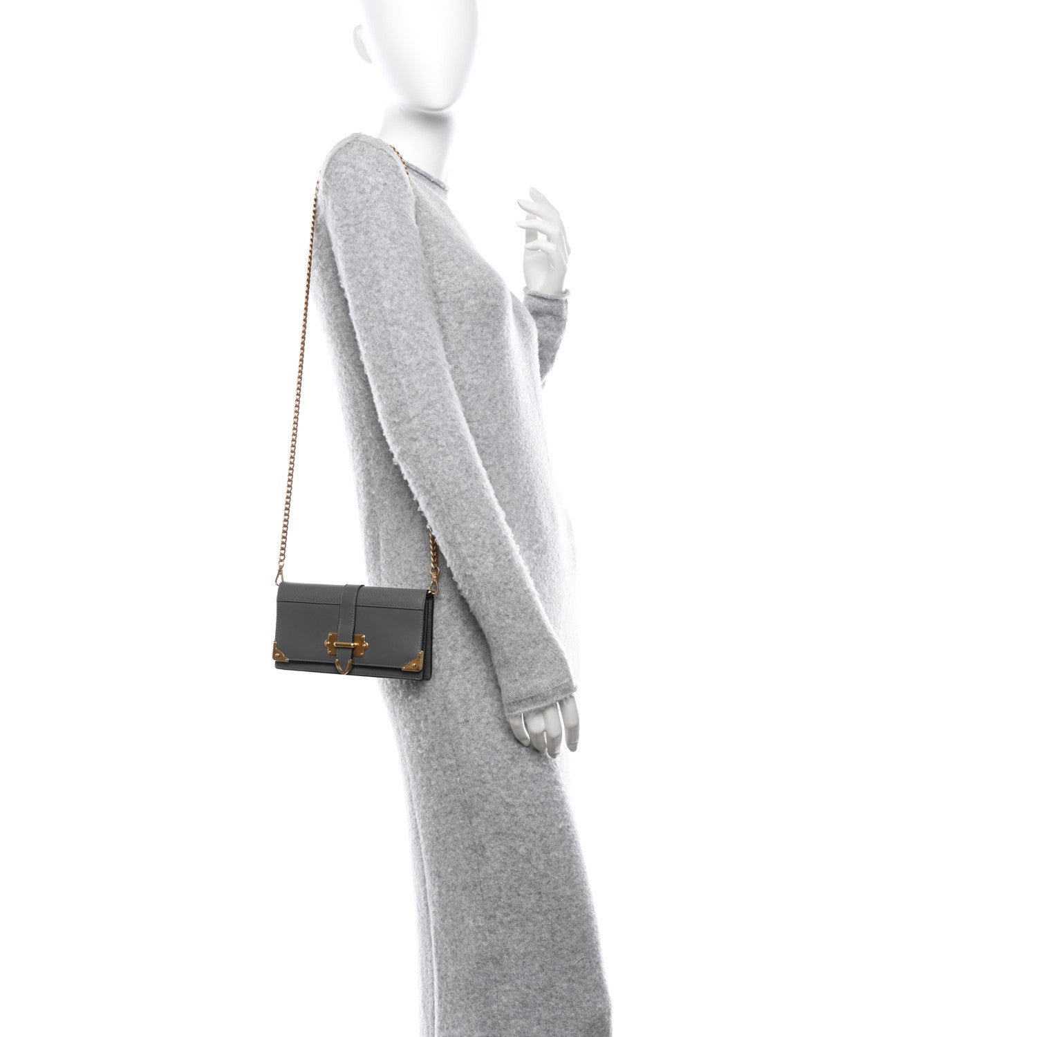 Prada City Calfskin Saffiano Cahier Pochette Marmo 2 of 11