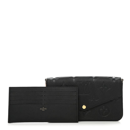 Louis Vuitton Empreinte Monogram Giant Wild At Heart Felicie Pochette Black 1 of 8