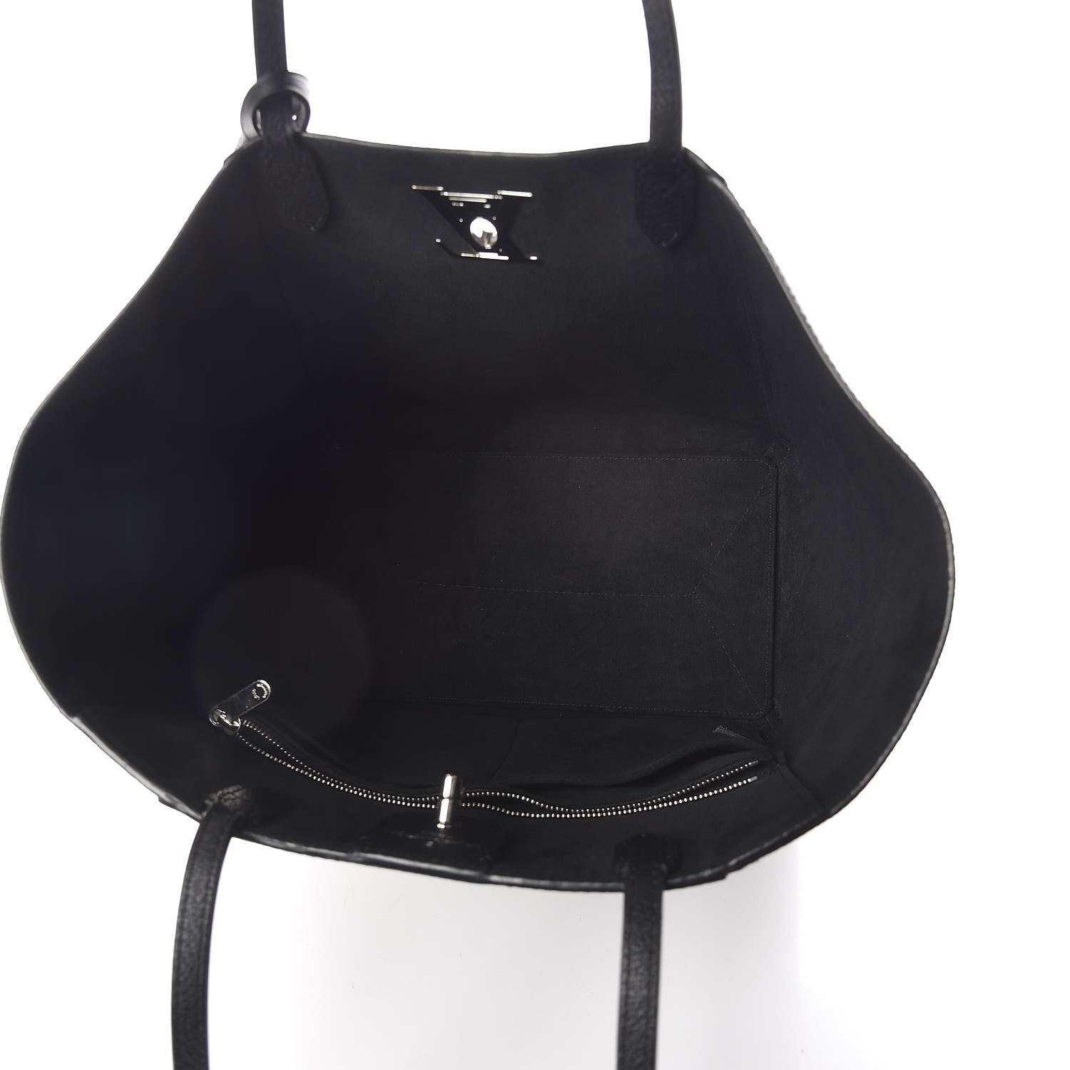 Louis Vuitton Calfskin Lockme Cabas Black 5 of 13