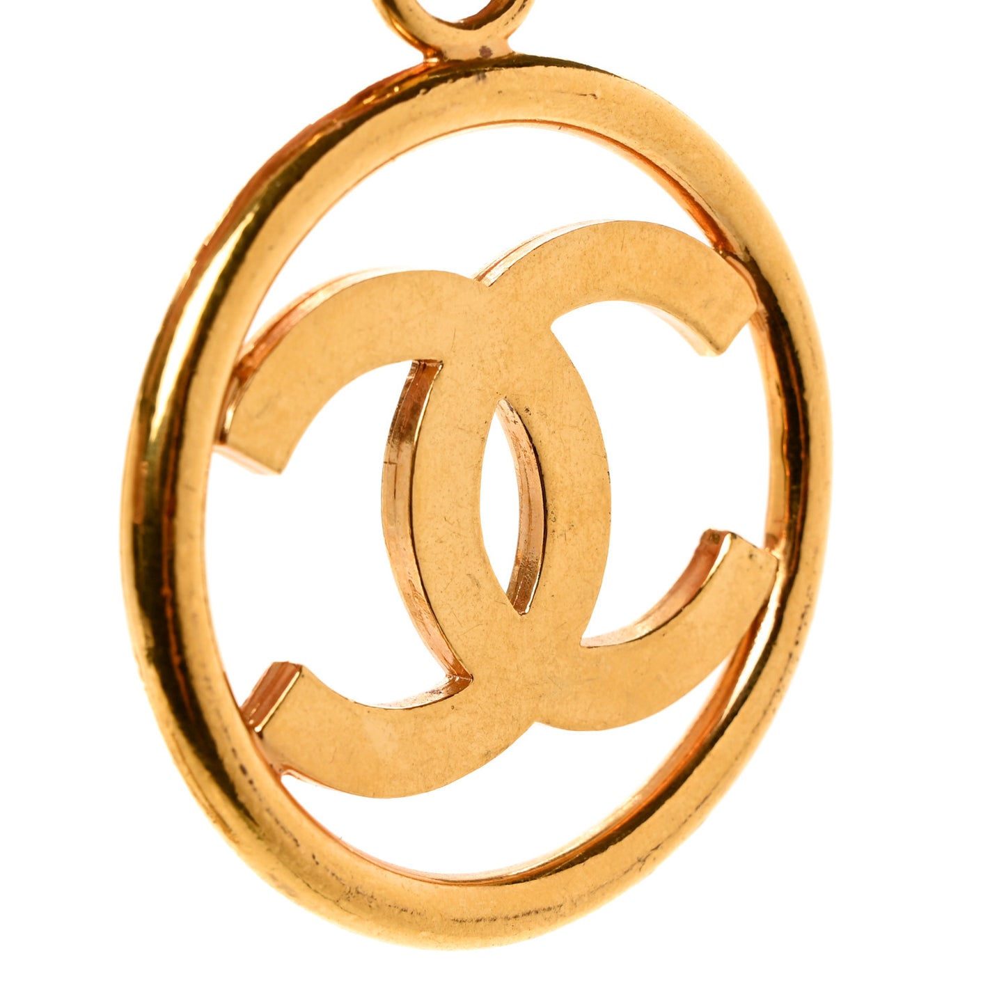Metal Chain CC Medallion Belt Gold