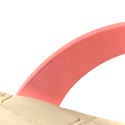Chanel Jelly Quilted Camellia Thong Sandal 39 Pink Beige 10 of 11