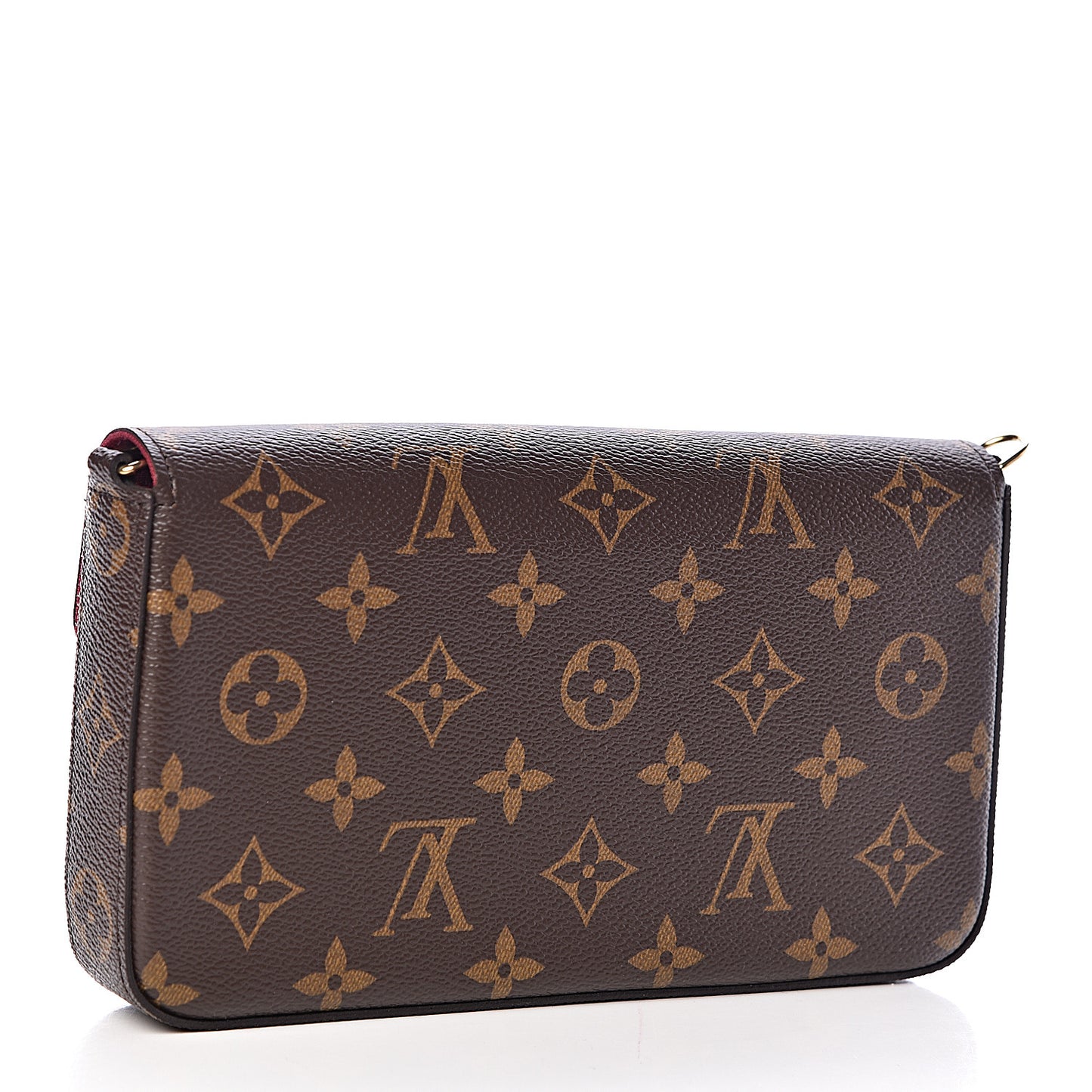 Monogram Pochette Felicie Chain Wallet Fuchsia