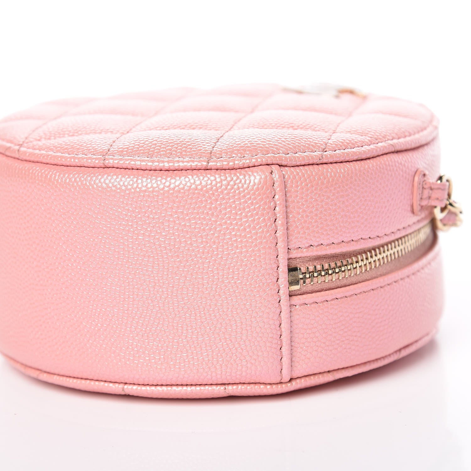 Chanel Iridescent Caviar Resin Quilted Round Clutch With Chain Pink 9 of 10