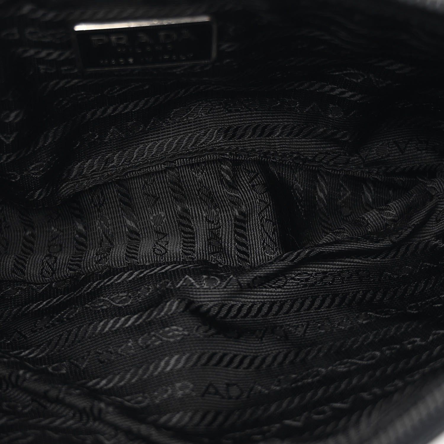Prada Tessuto Nylon Soft Calfskin Shoulder Bag Black 5 of 13