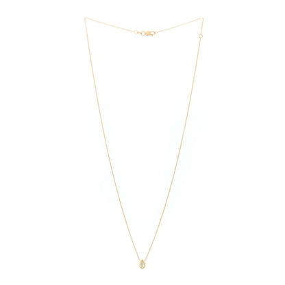 Roberto Coin 18K Yellow Gold Diamond .19ct Pear Cut Pendant Necklace 3 of 5