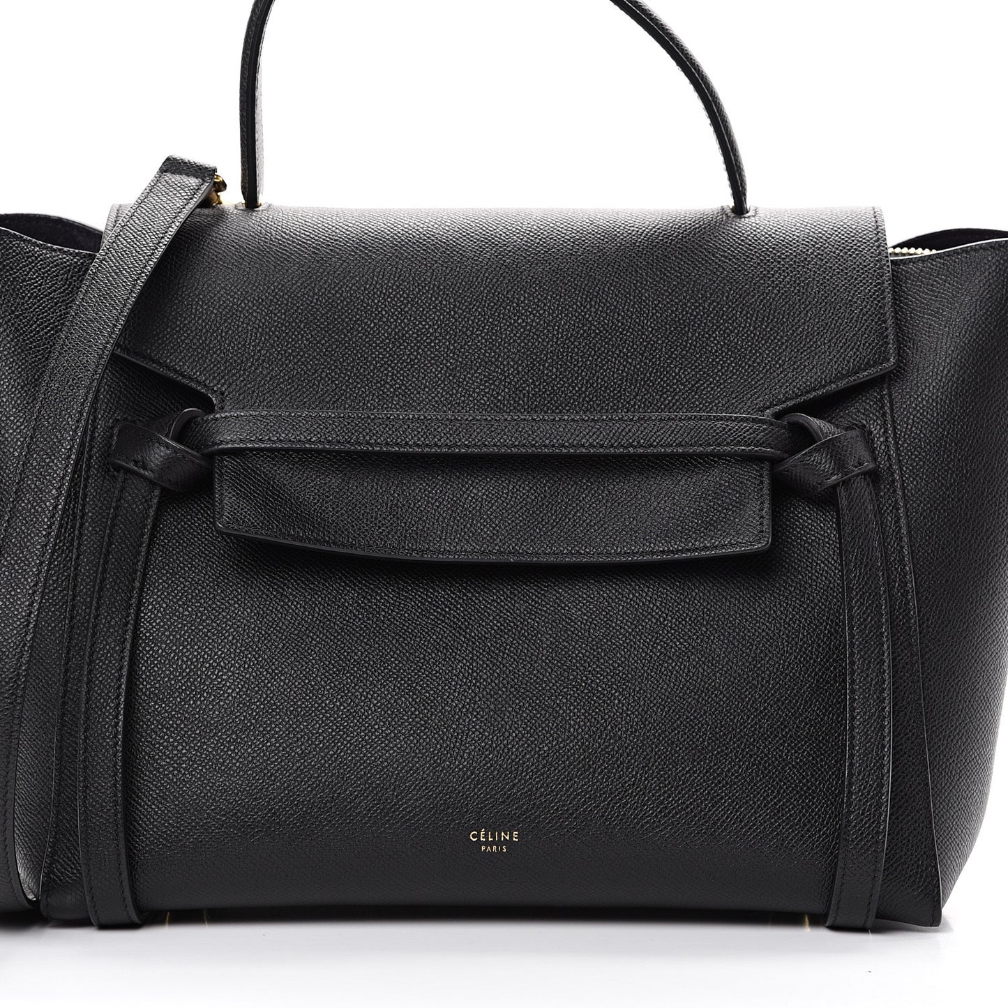 Grained Calfskin Mini Belt Bag Black