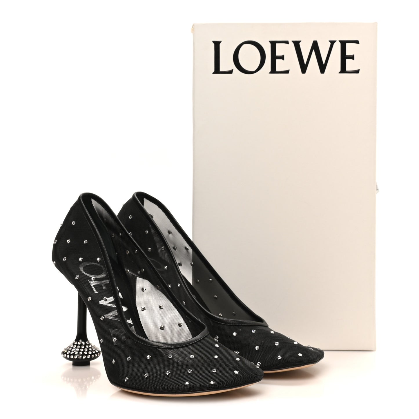 Mesh Crystal Toy 90 Pumps 39 Black