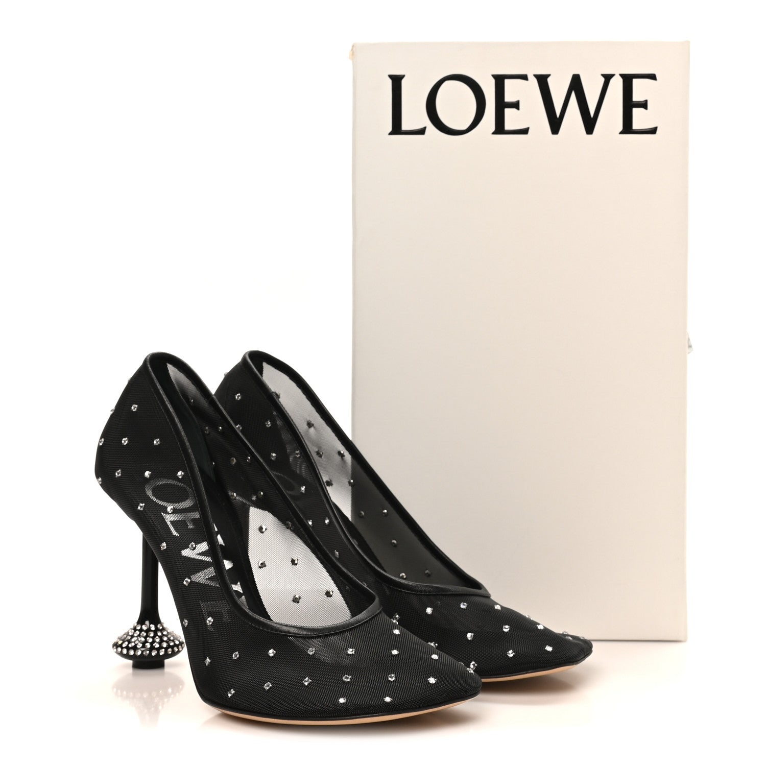 Loewe Mesh Crystal Toy 90 Pumps 39 Black 8 of 8