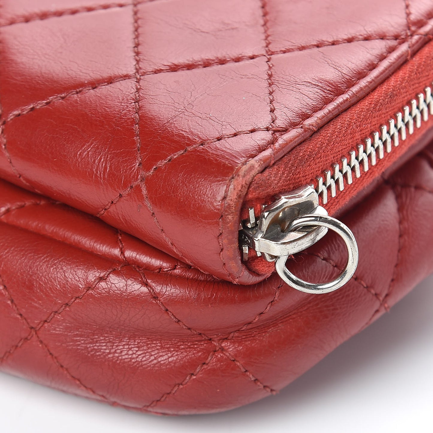 Lambskin Quilted WOC Mini Flap Red
