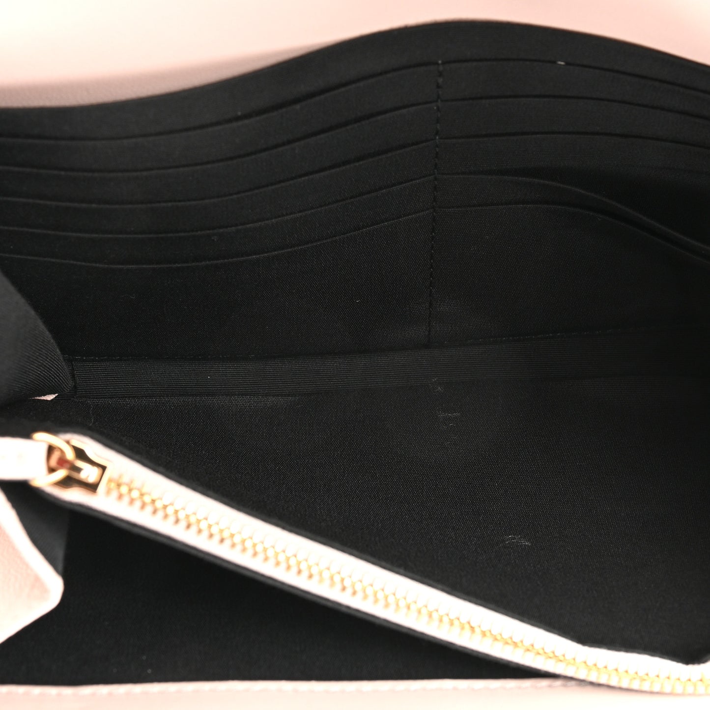 Lambskin Quilted Medusa Wallet on Chain Crossbody Light Pink
