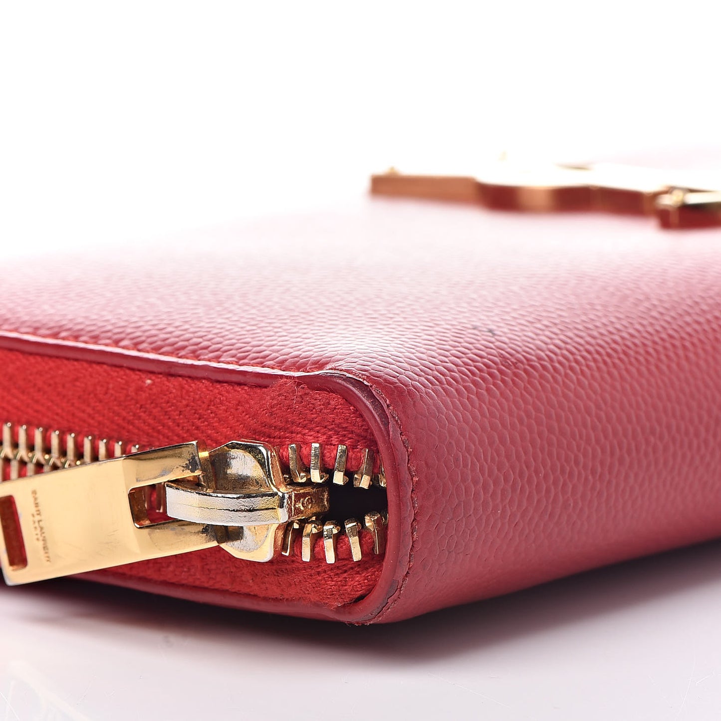 Grain De Poudre Monogram Zip Around Wallet New Red