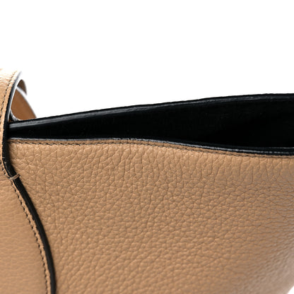 Salvatore Ferragamo Calfskin Tri-Color Studio Tote Dune Bone Black 15 of 20