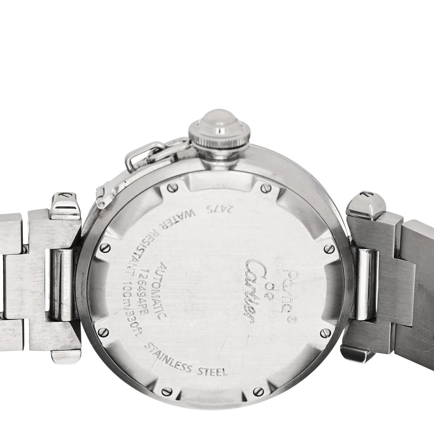 Cartier Stainless Steel 35mm Pasha C Big Date Automatic Watch Pink 4 of 5