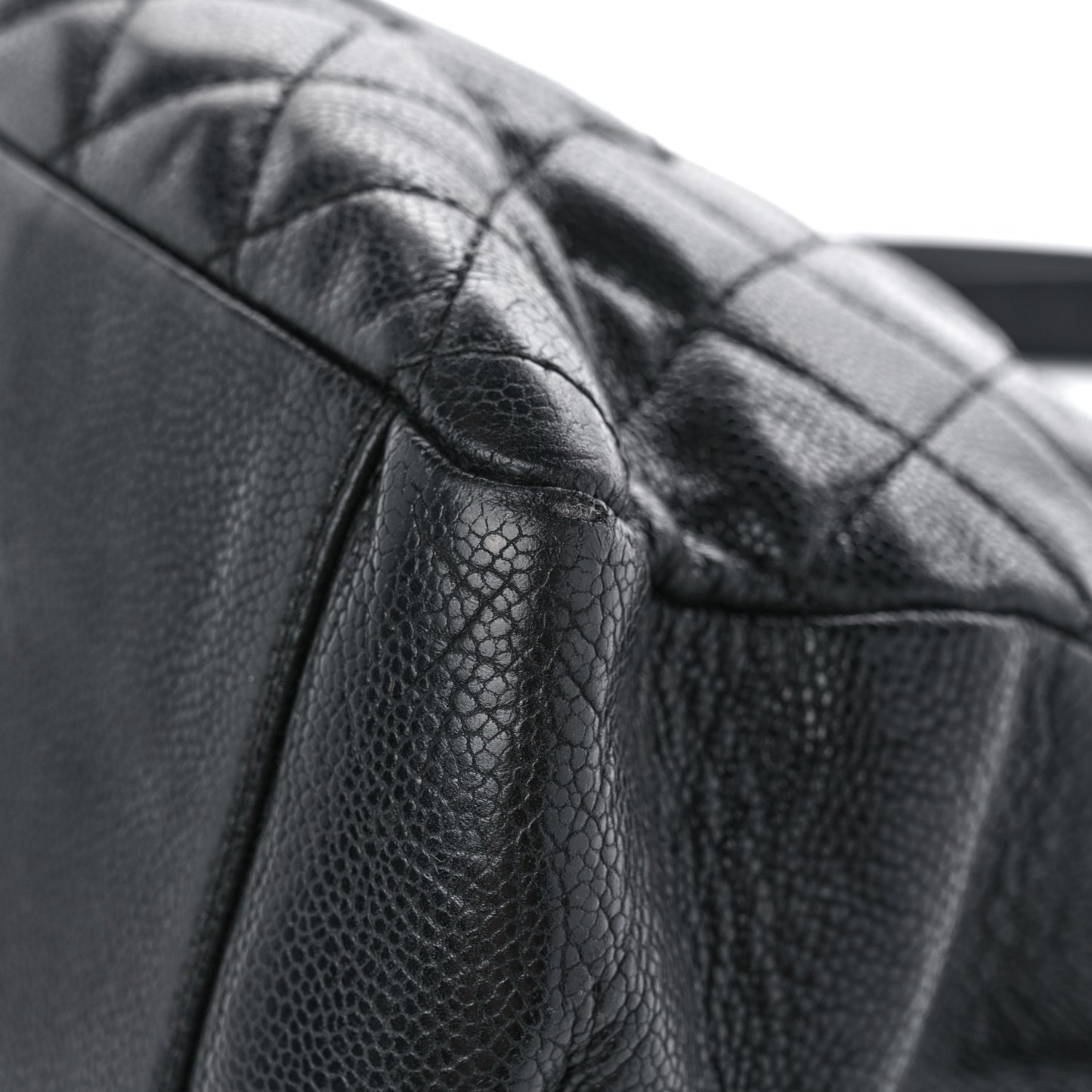 Caviar Quilted Grand Shopping Tote GST Black