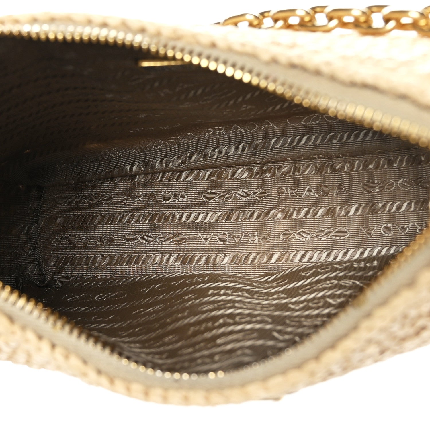 Prada Yarn Raffia Effect Crochet Re-Edition 2005 Shoulder Bag Naturale 5 of 8