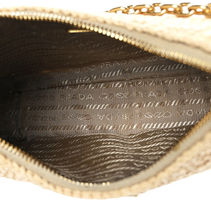 Prada Yarn Raffia Effect Crochet Re-Edition 2005 Shoulder Bag Naturale 5 of 8