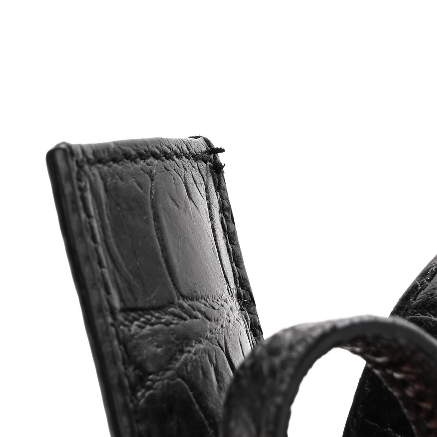 Saint Laurent Calfskin Crocodile Embossed Small Classic Monogram Camera Bag Black 11 of 11
