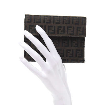 Fendi Zucchino Compact Wallet Brown 2 of 9