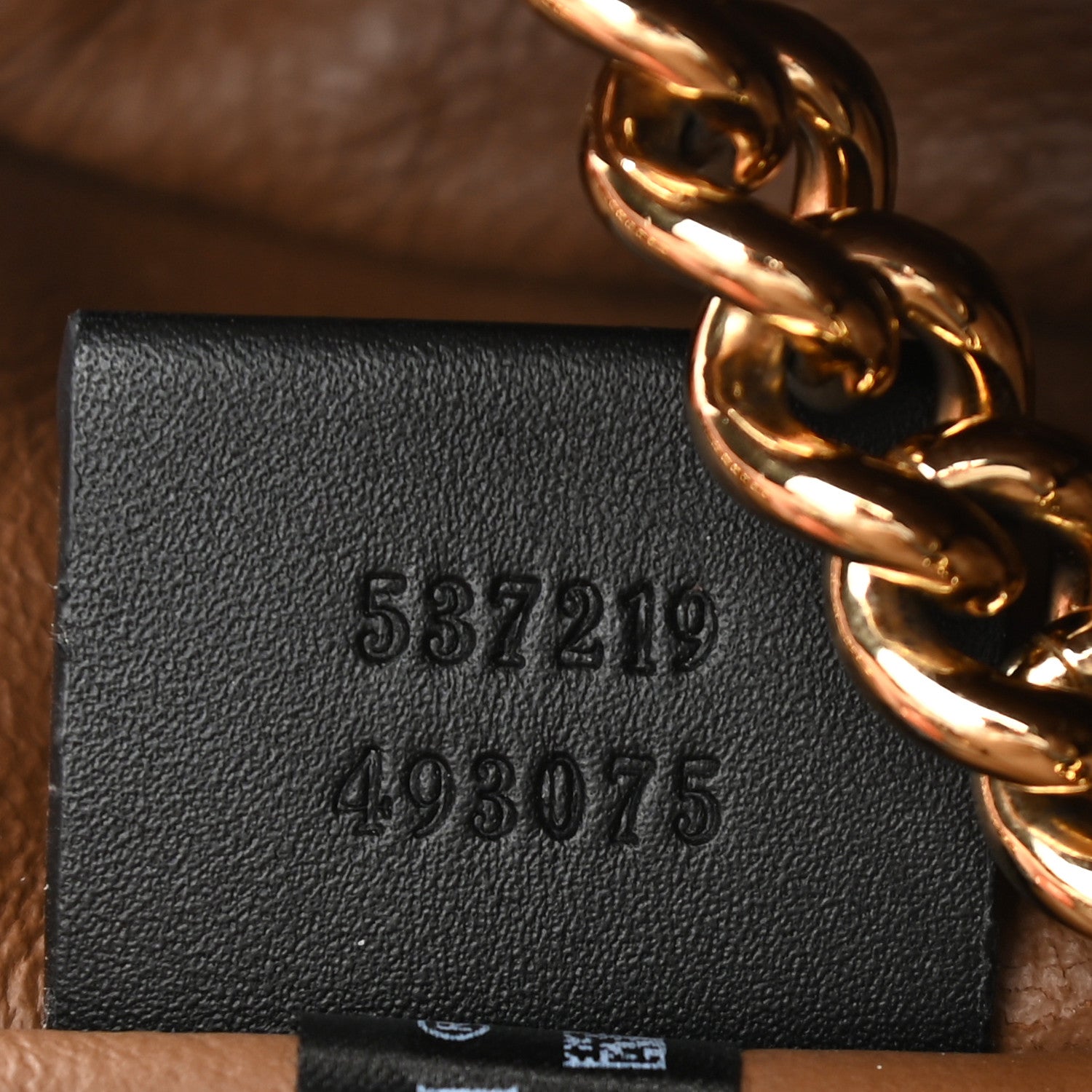 Gucci Suede Patent Large Rajah Chain Tote Nocciola Black 8 of 15
