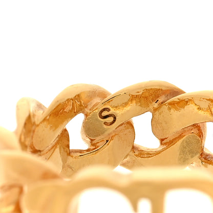 Christian Dior Metal CD Chain Ring S Gold 4 of 5