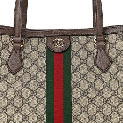 Gucci GG Supreme Monogram Medium Ophidia Shopping Tote Brown 8 of 10