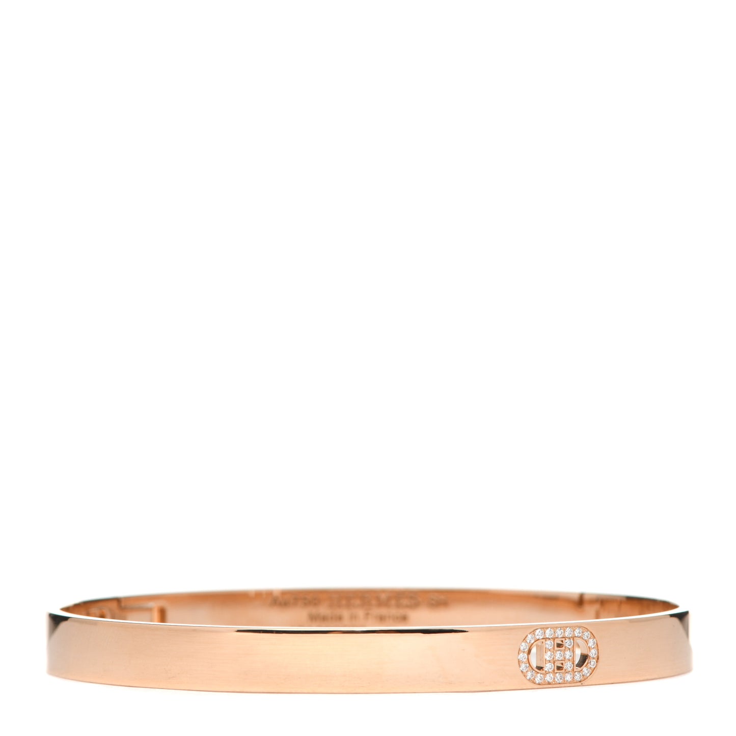 18K Rose Gold Diamond PM H D'Ancre Bracelet SH