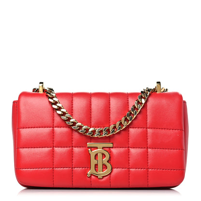 Burberry Lambskin Quilted Mini Lola Bag Bright Red 1 of 9