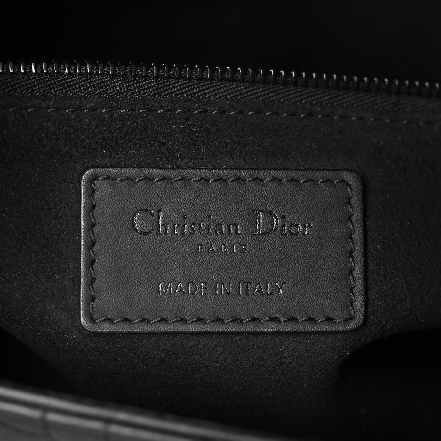 Ultra Matte Calfskin Cannage Medium Lady Dior Black